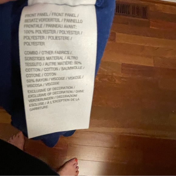 Bob Mackie Blue and Silver Patterned Tee - Picture 5 of 7